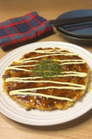 米粉のお好み焼き完成
