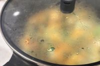 焼いているチヂミ