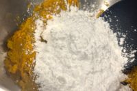 米粉を加えたかぼちゃ